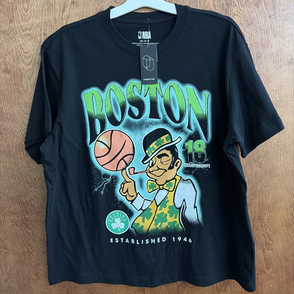 Men's Black NBA Boston Celtics 18 Championships T-shirt - Size XXL